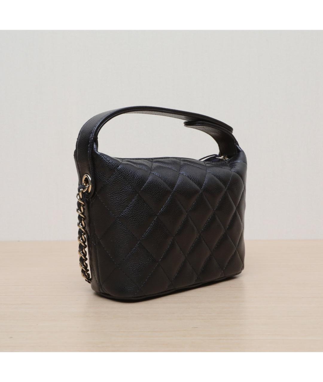 CHANEL Черная кожаная сумка через плечо, фото 6