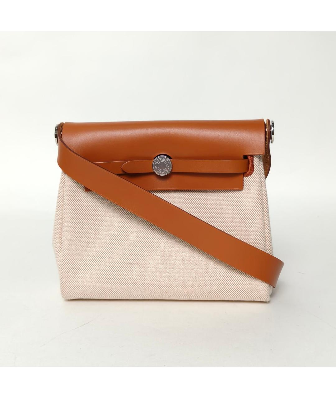 HERMES Бежевая сумка с короткими ручками, фото 2