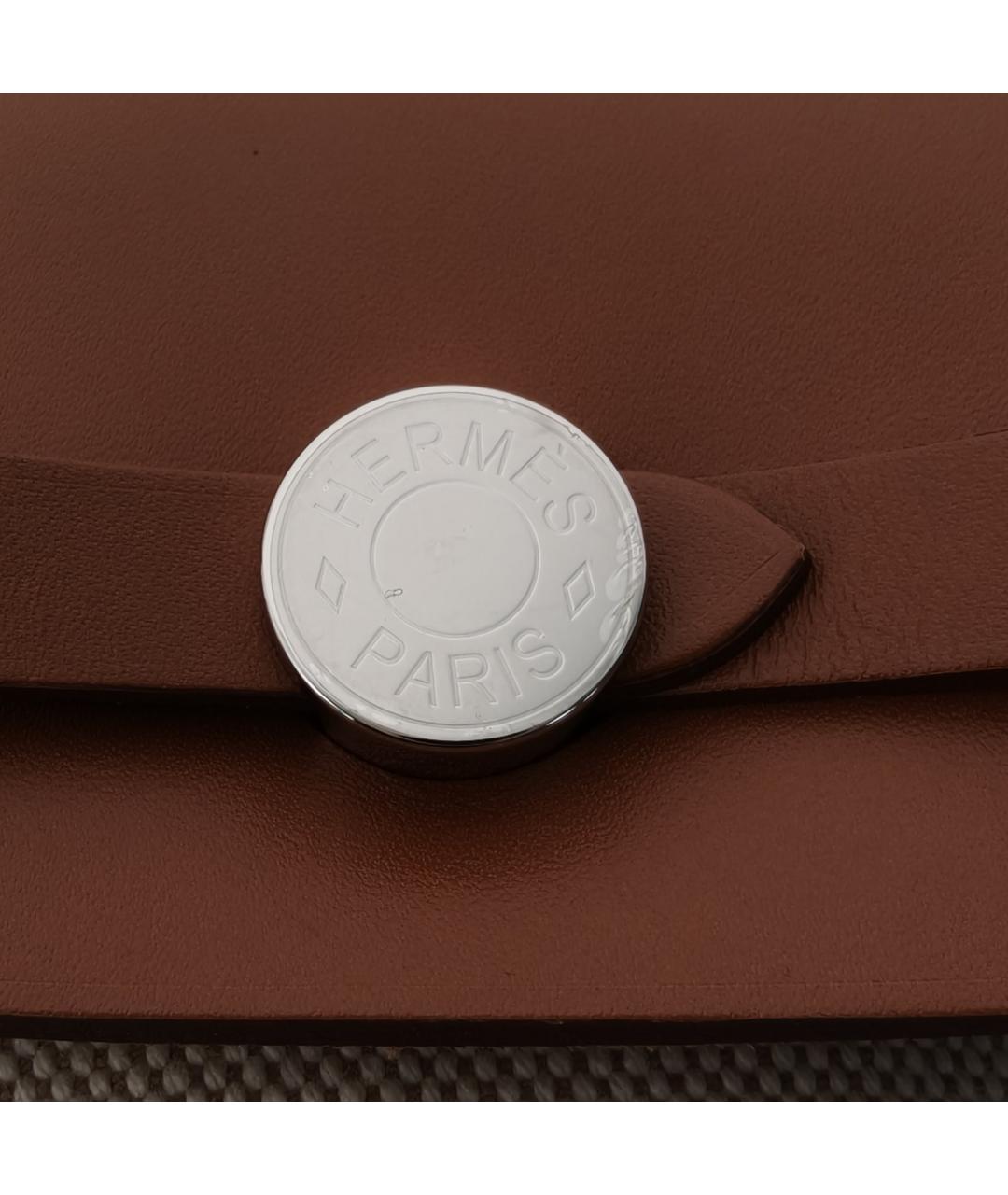 HERMES Бежевая сумка с короткими ручками, фото 7