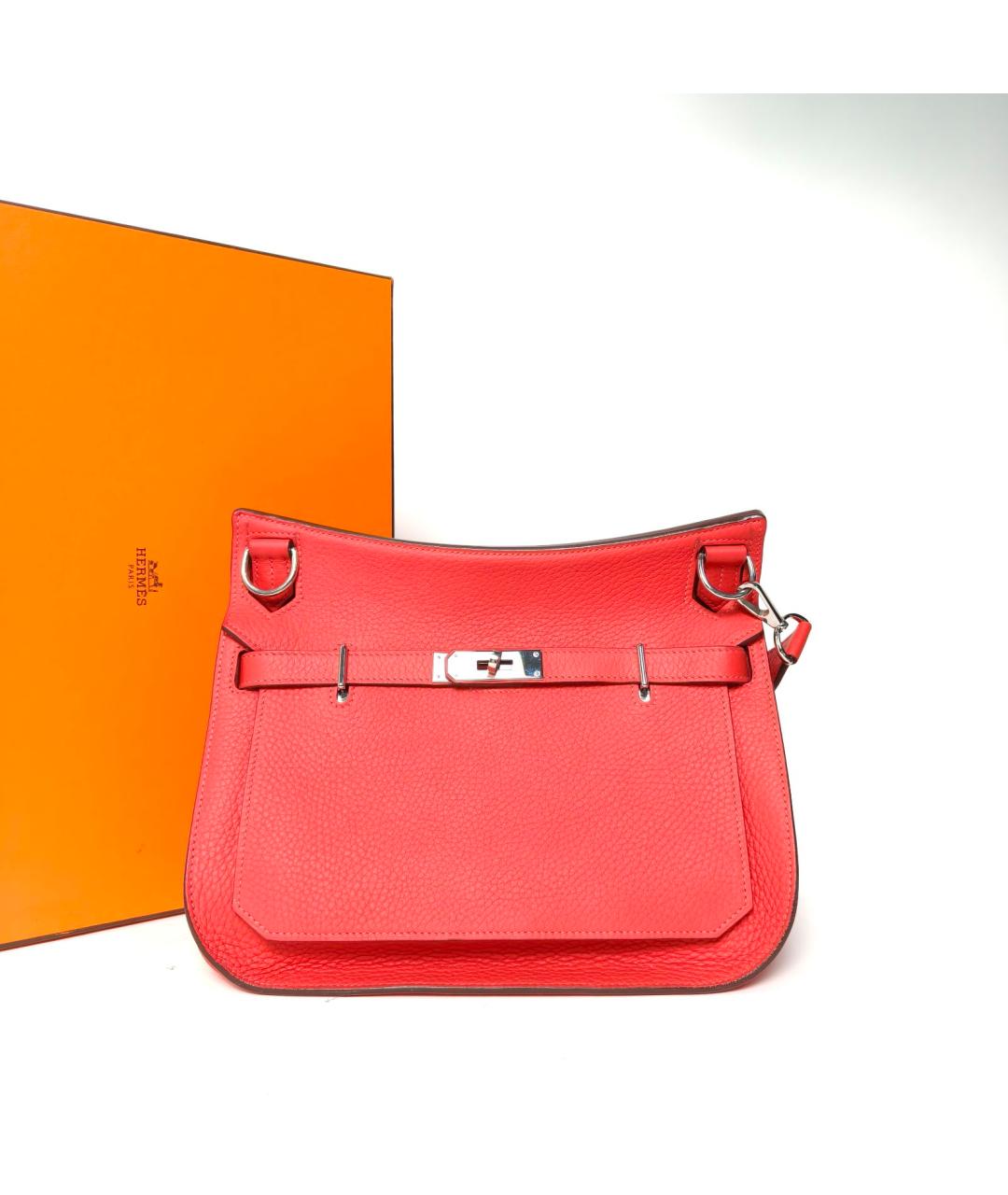 HERMES Красная кожаная сумка через плечо, фото 9