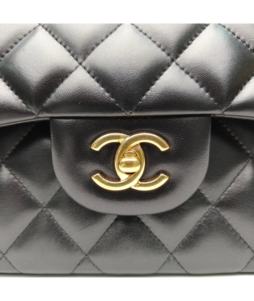 CHANEL Черная кожаная сумка через плечо, фото 7