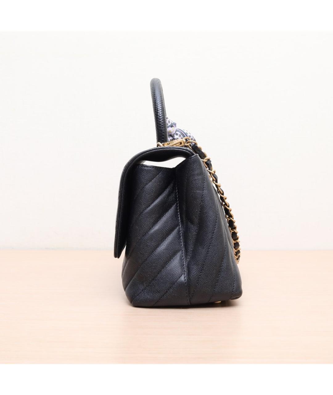 CHANEL Черная кожаная сумка через плечо, фото 5