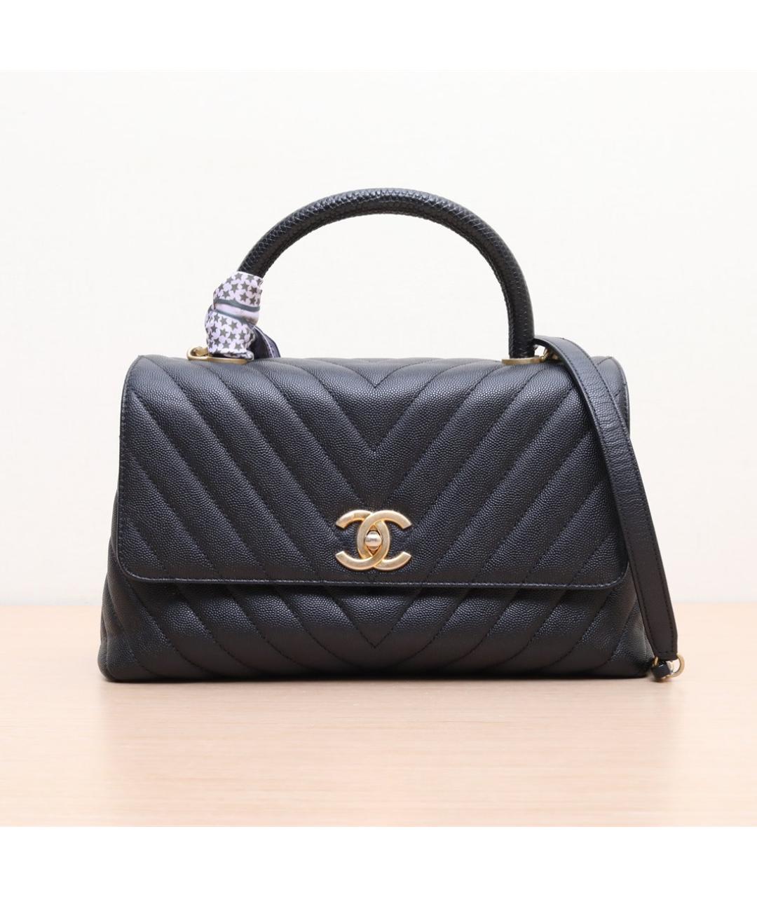 CHANEL Черная кожаная сумка через плечо, фото 3