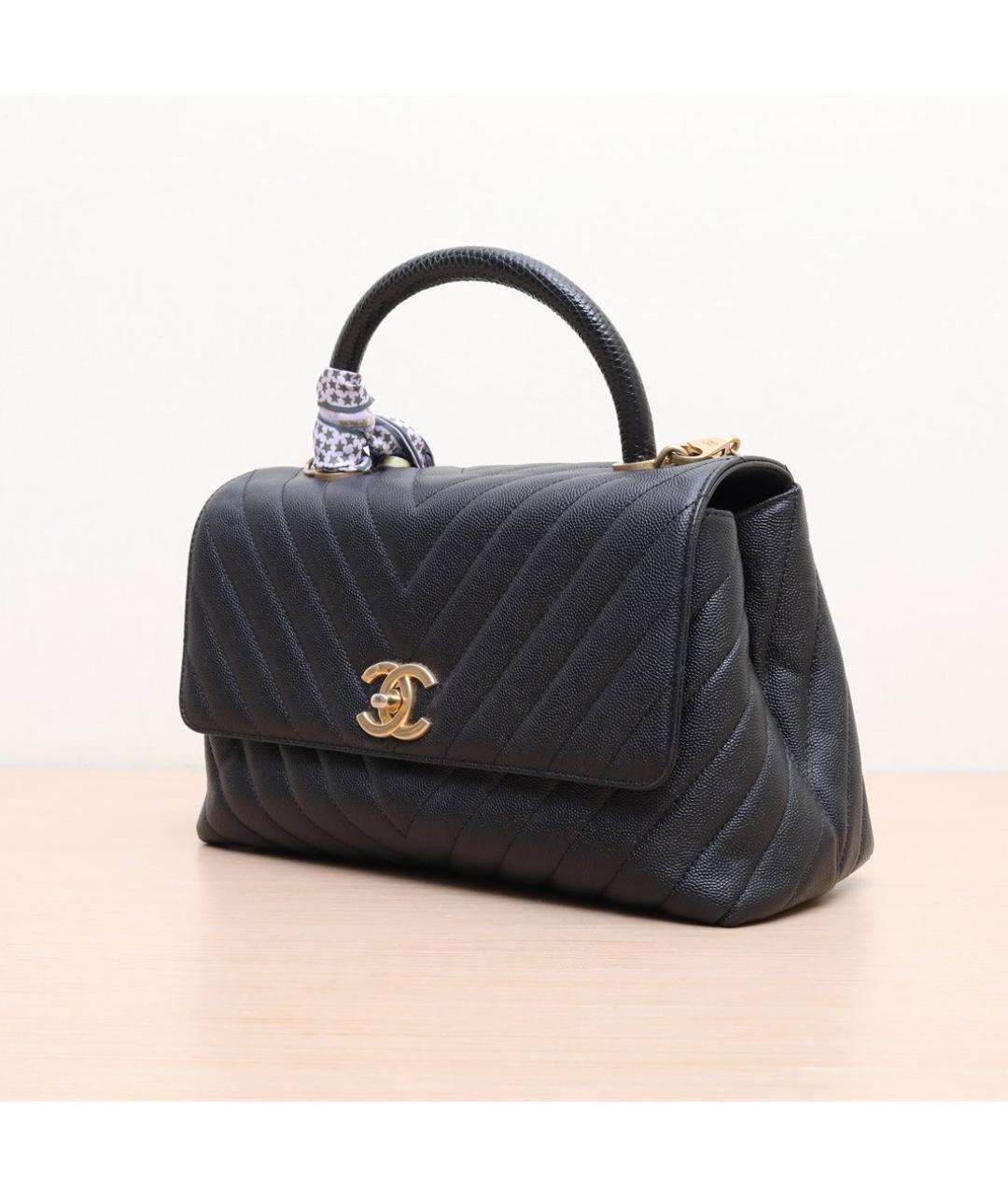 CHANEL Черная кожаная сумка через плечо, фото 4