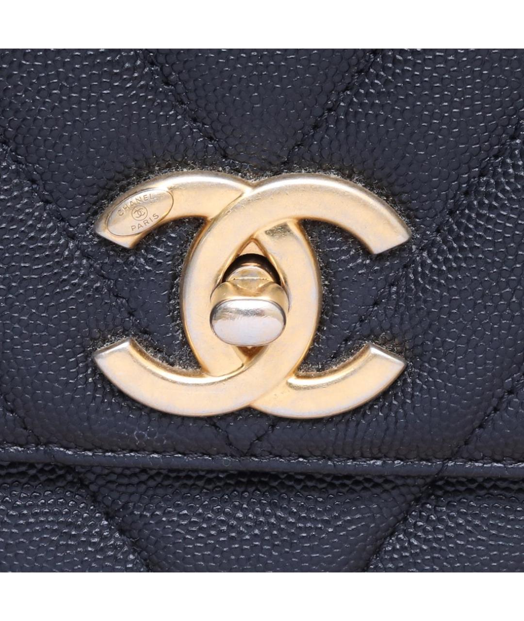 CHANEL Черная кожаная сумка через плечо, фото 8