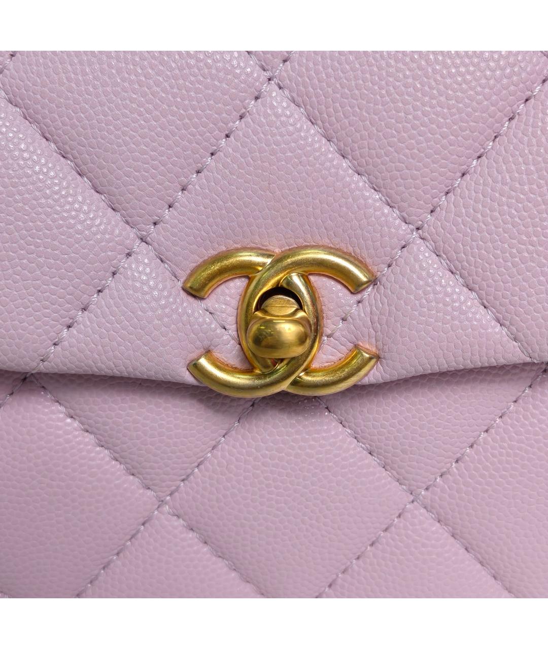 CHANEL Розовая кожаная сумка через плечо, фото 7