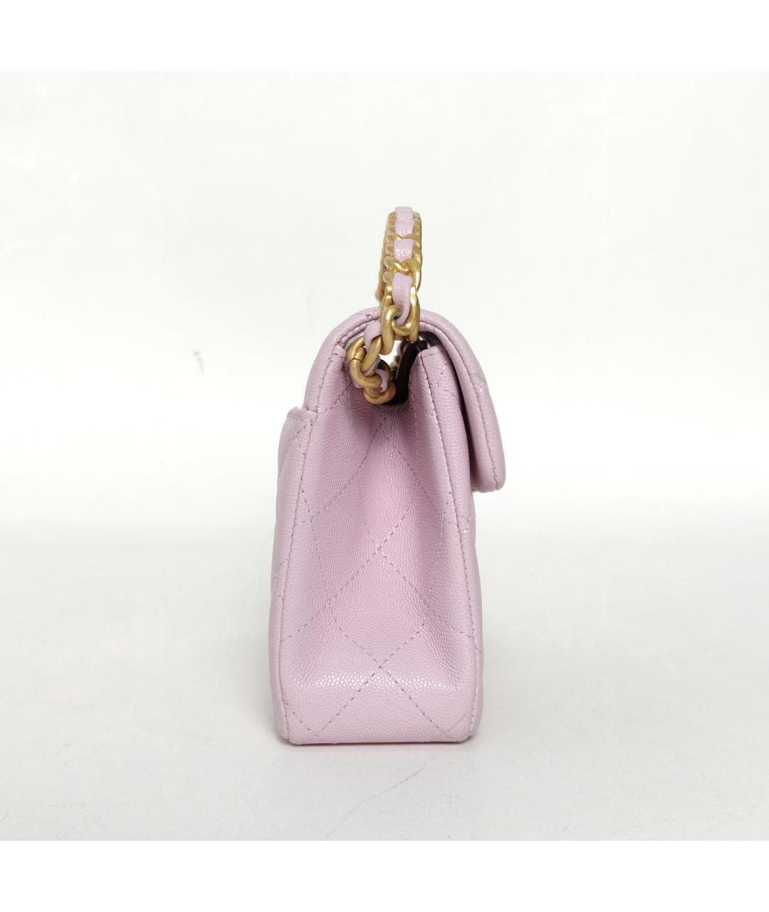 CHANEL Розовая кожаная сумка через плечо, фото 3