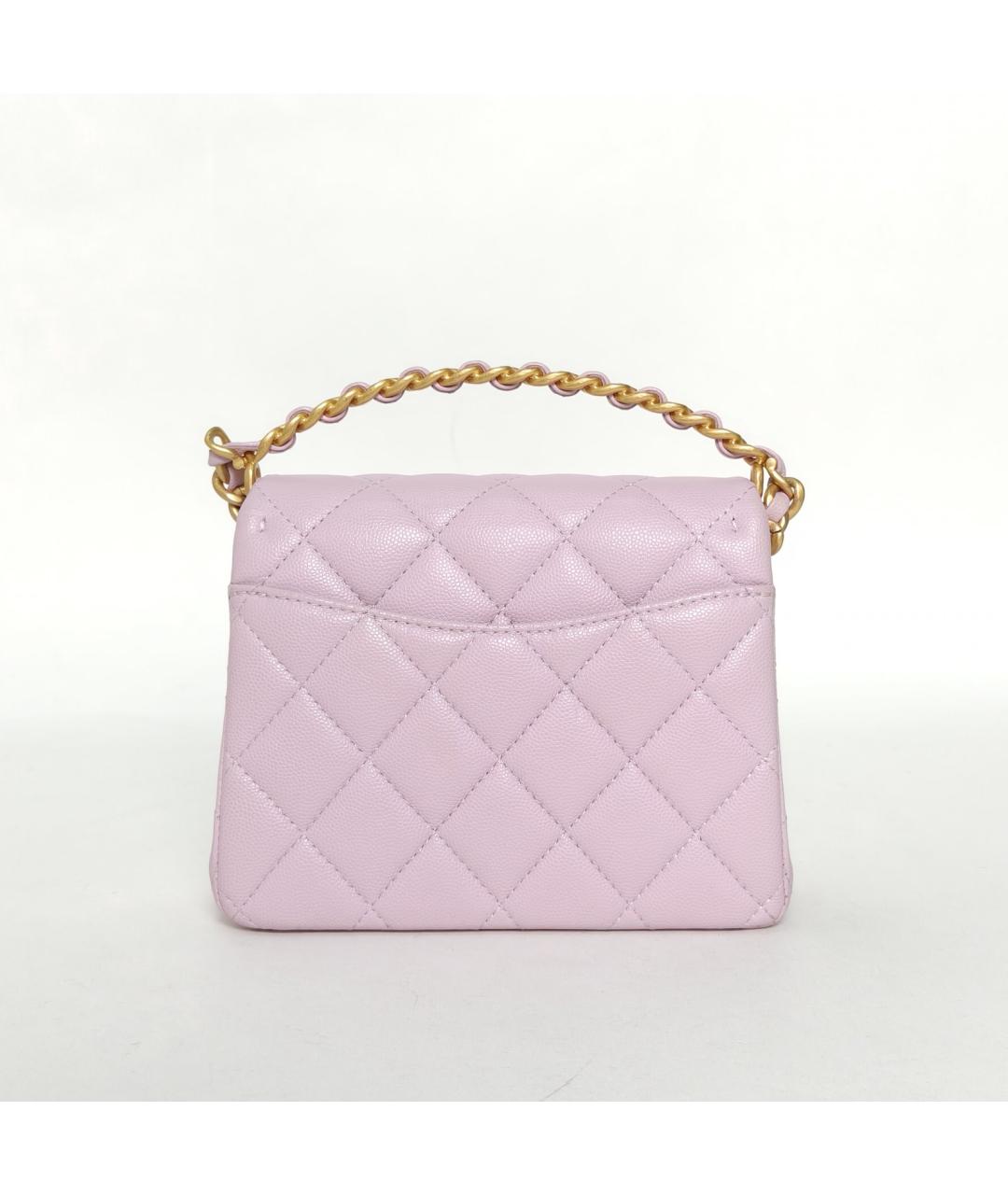 CHANEL Розовая кожаная сумка через плечо, фото 4