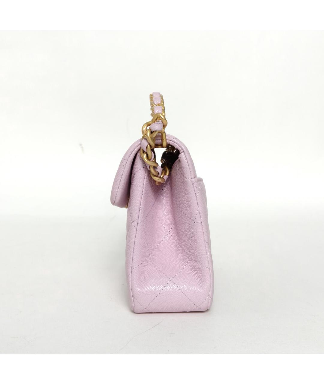 CHANEL Розовая кожаная сумка через плечо, фото 5