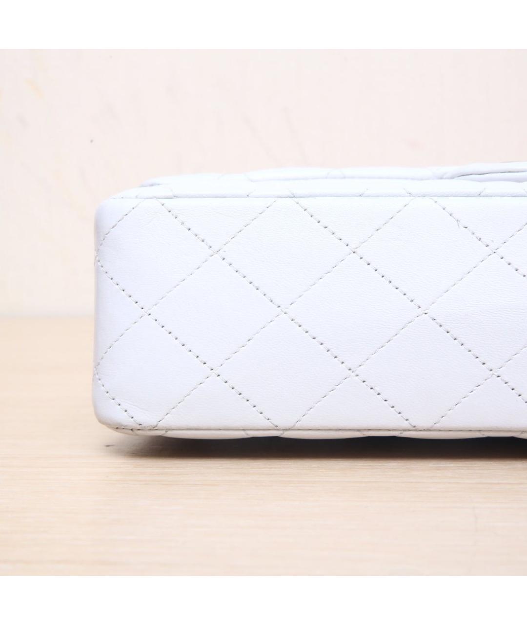 CHANEL Белая кожаная сумка через плечо, фото 9