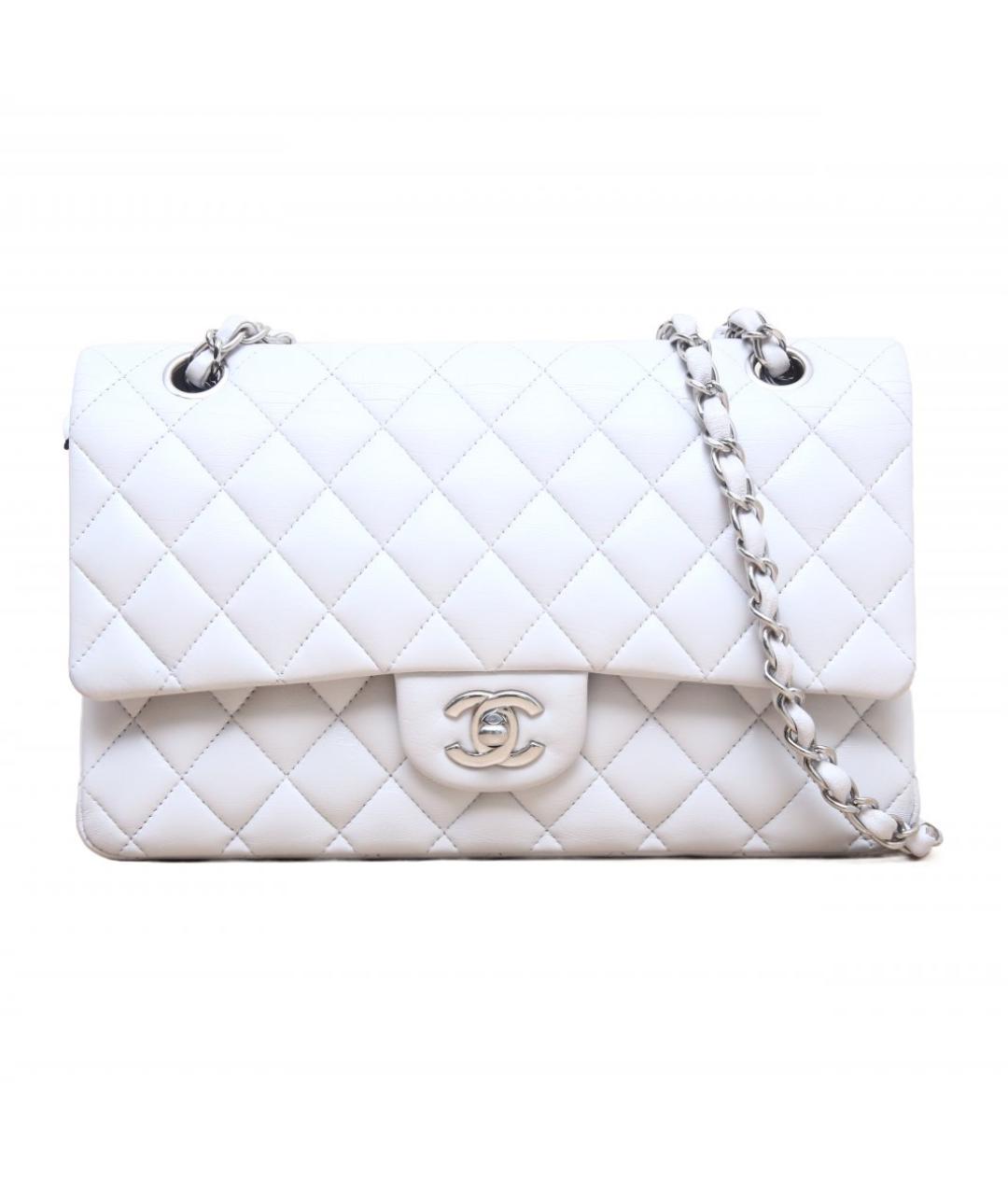 CHANEL Белая кожаная сумка через плечо, фото 1