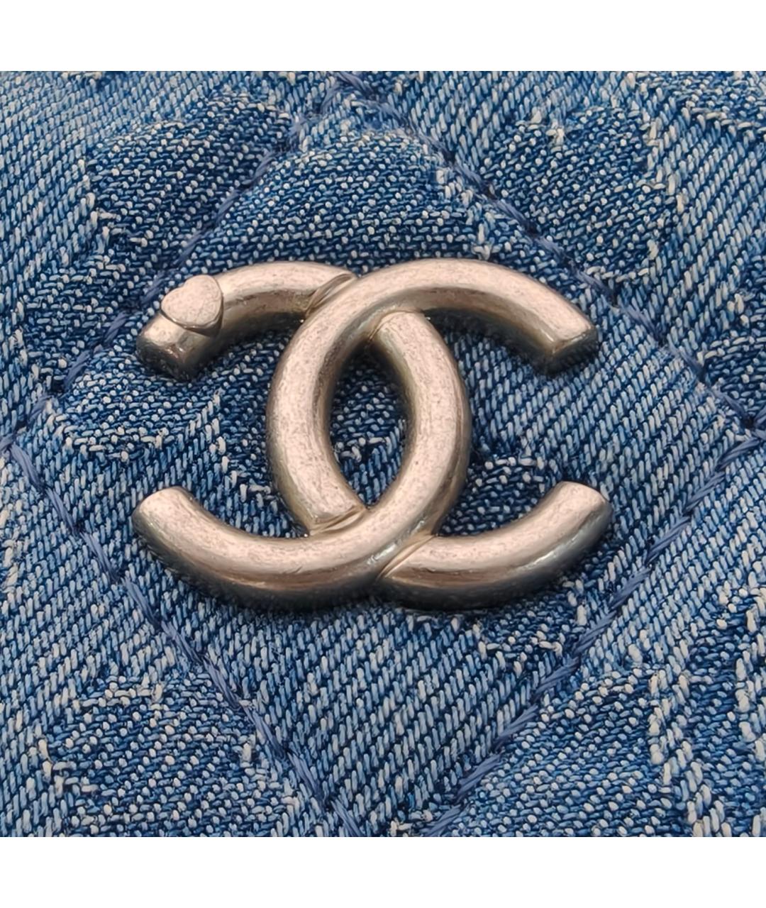 CHANEL Синяя деним сумка через плечо, фото 7