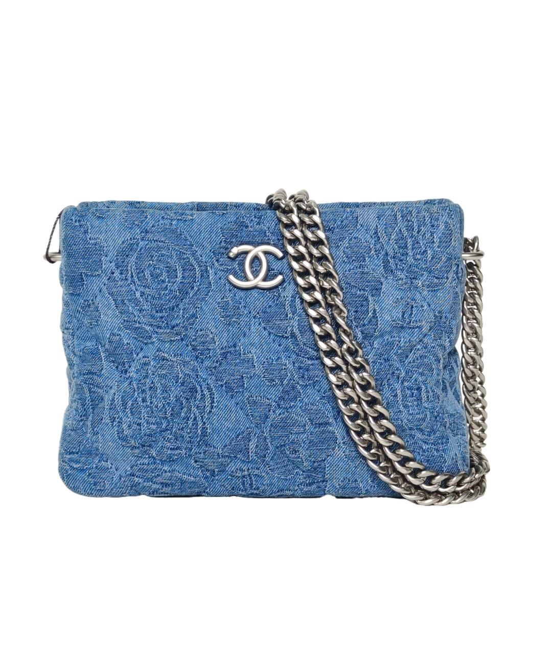 CHANEL Синяя деним сумка через плечо, фото 9