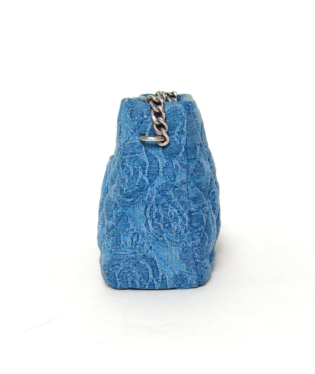 CHANEL Синяя деним сумка через плечо, фото 3