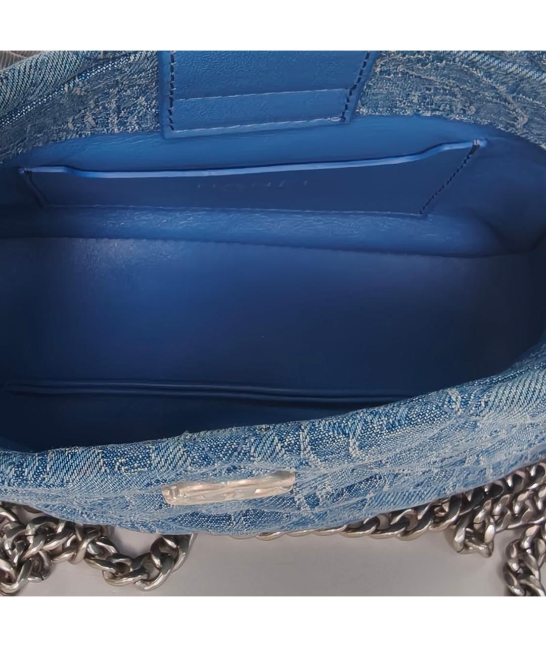 CHANEL Синяя деним сумка через плечо, фото 8