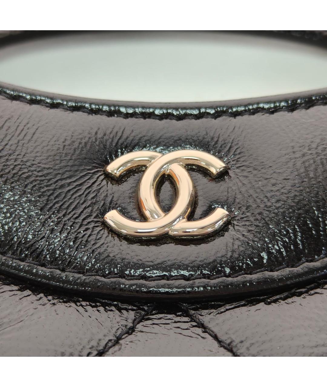 CHANEL Черная кожаная сумка через плечо, фото 7