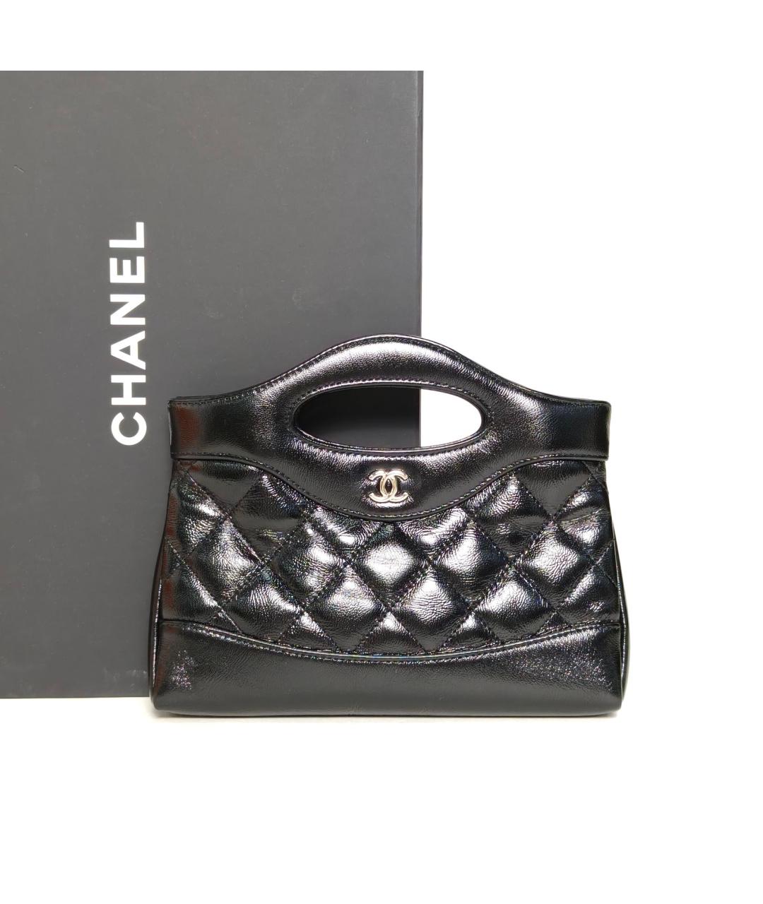 CHANEL Черная кожаная сумка через плечо, фото 9