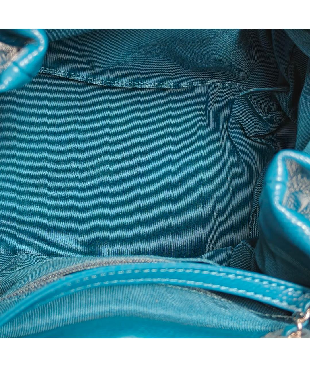 CHANEL Синяя кожаная сумка через плечо, фото 4