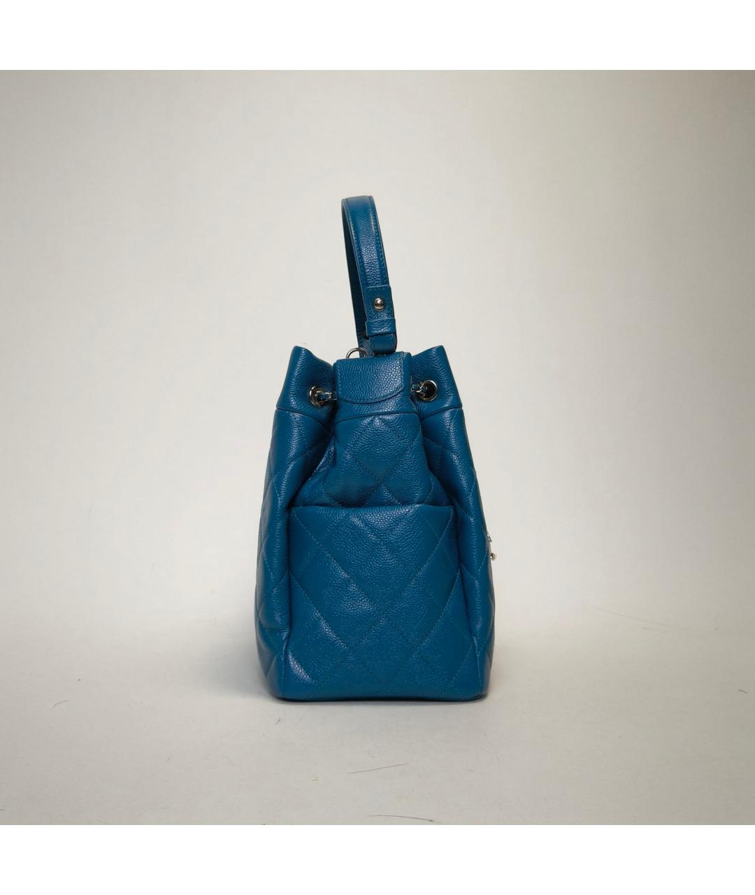 CHANEL Синяя кожаная сумка через плечо, фото 8