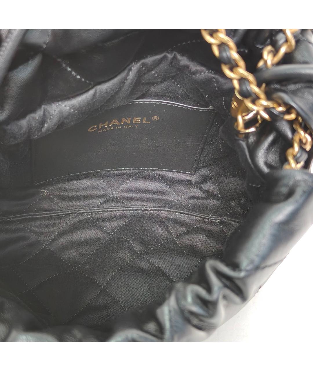 CHANEL Черная кожаная сумка через плечо, фото 8