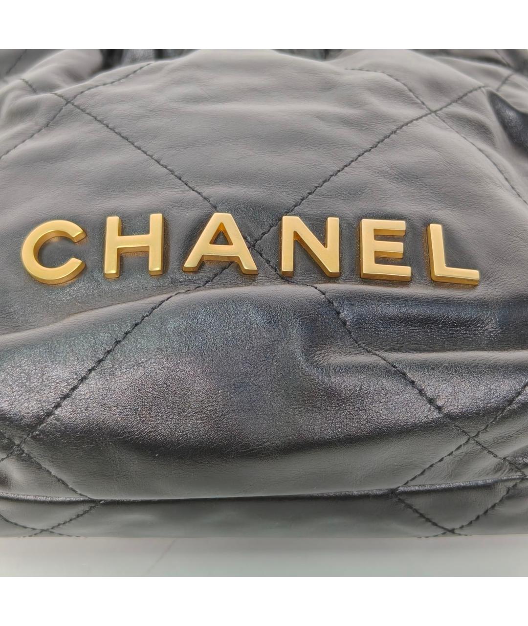 CHANEL Черная кожаная сумка через плечо, фото 7