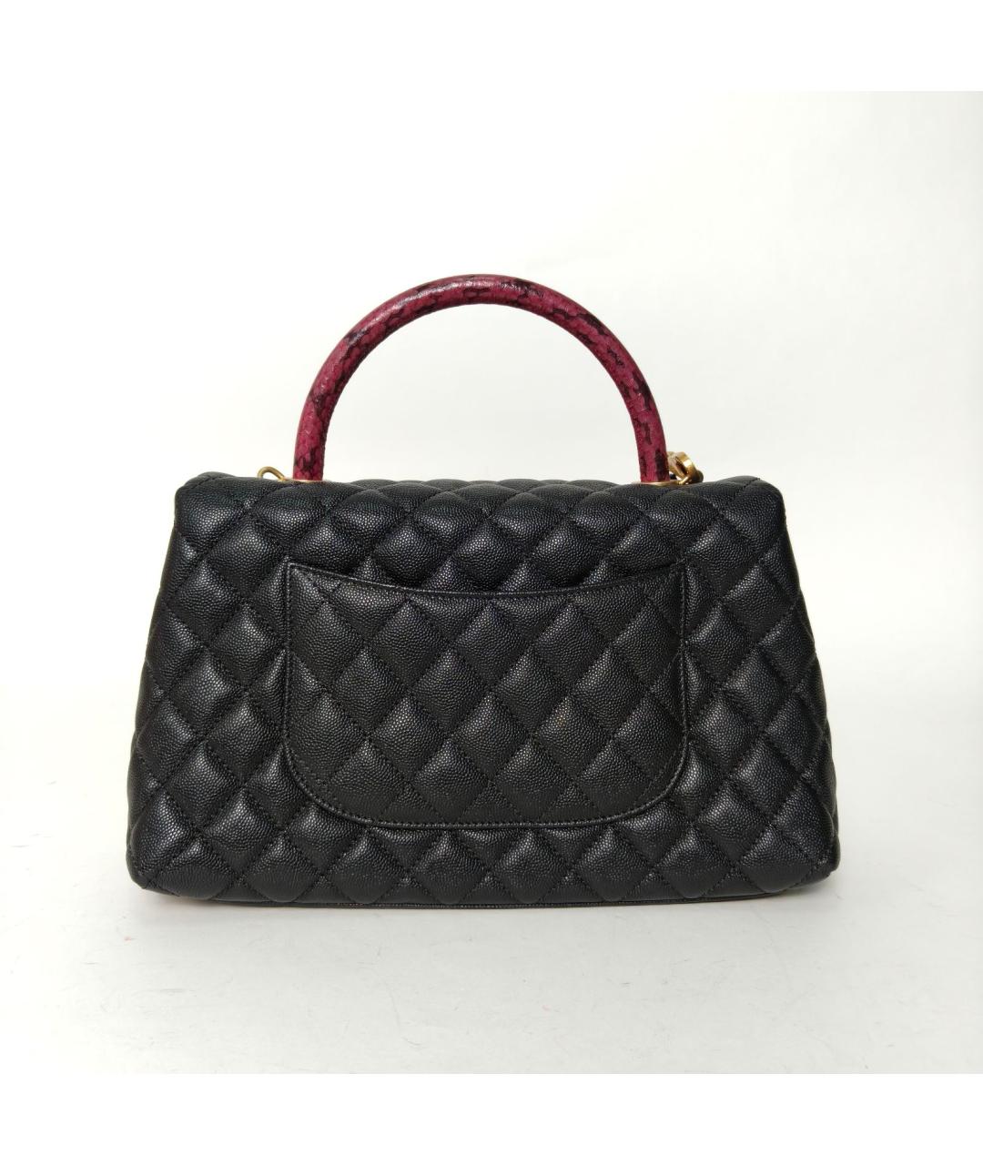 CHANEL Черная кожаная сумка через плечо, фото 4