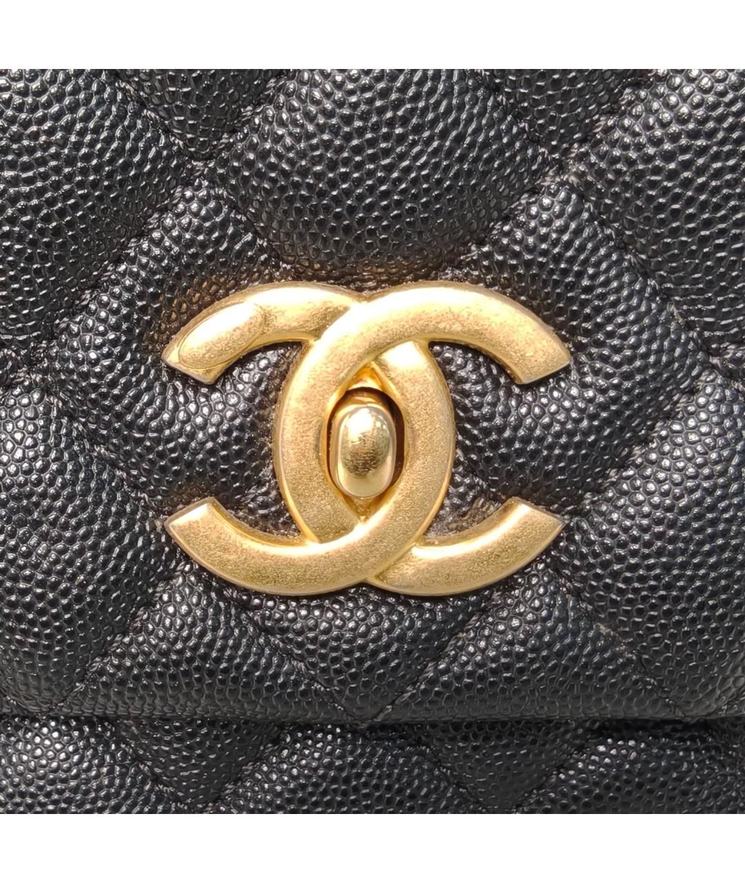 CHANEL Черная кожаная сумка через плечо, фото 7