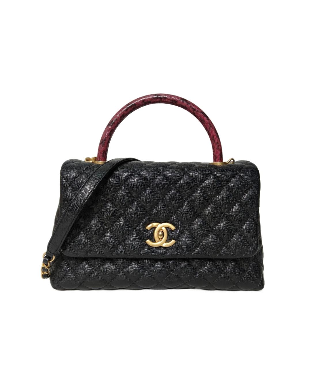 CHANEL Черная кожаная сумка через плечо, фото 1