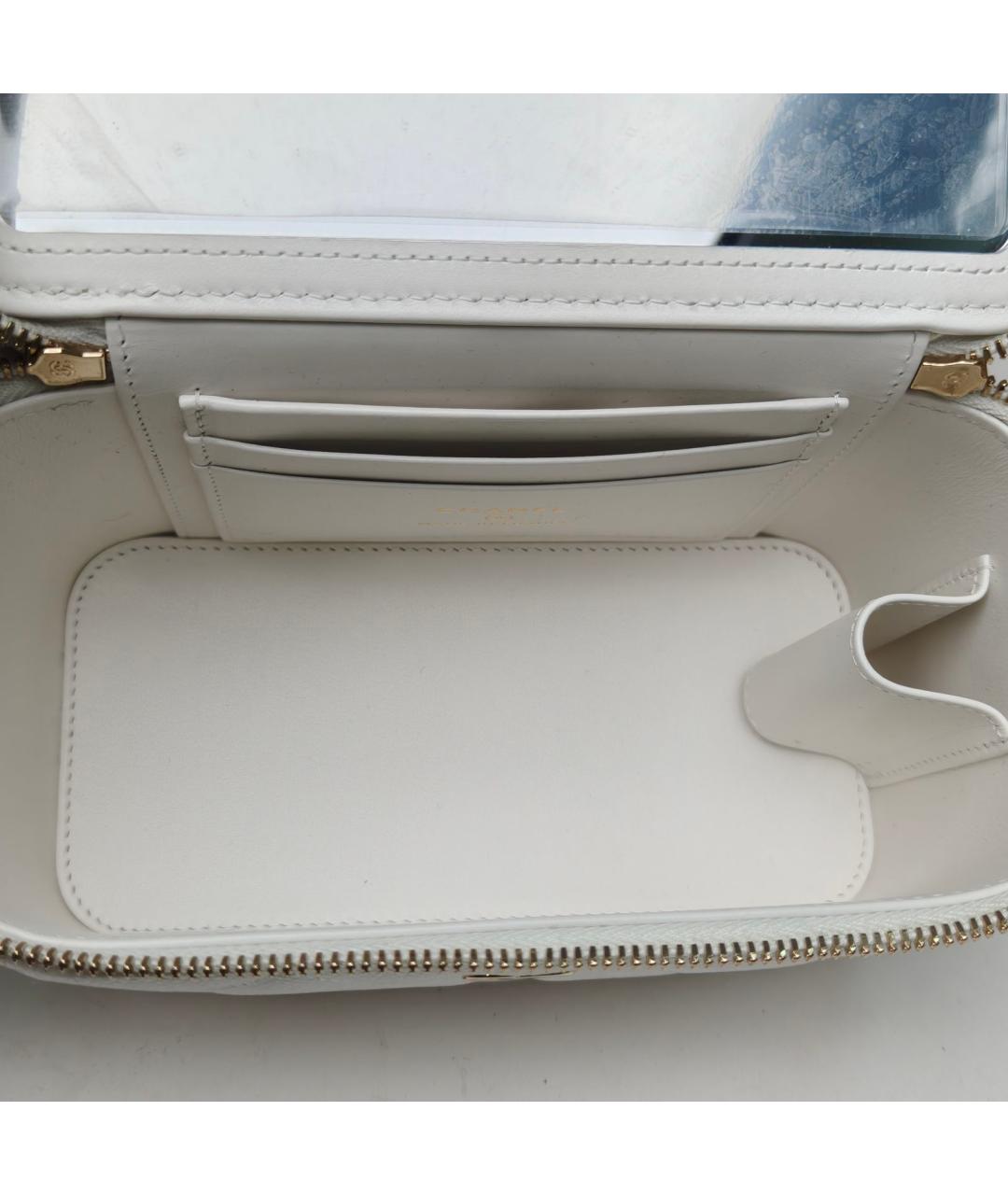CHANEL Белая кожаная сумка через плечо, фото 8