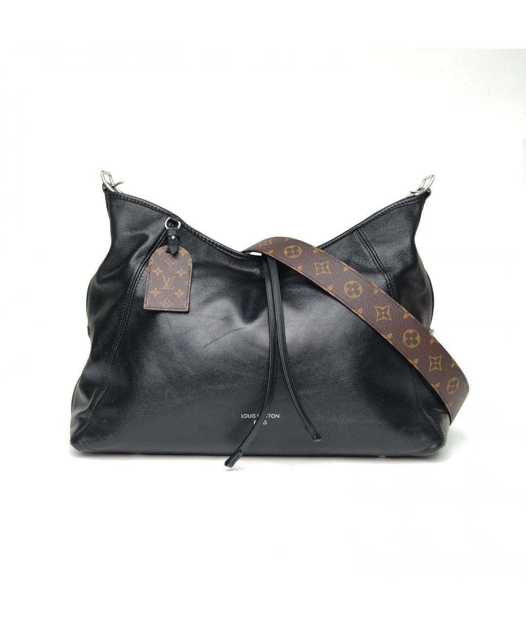 LOUIS VUITTON Черная кожаная сумка через плечо, фото 2