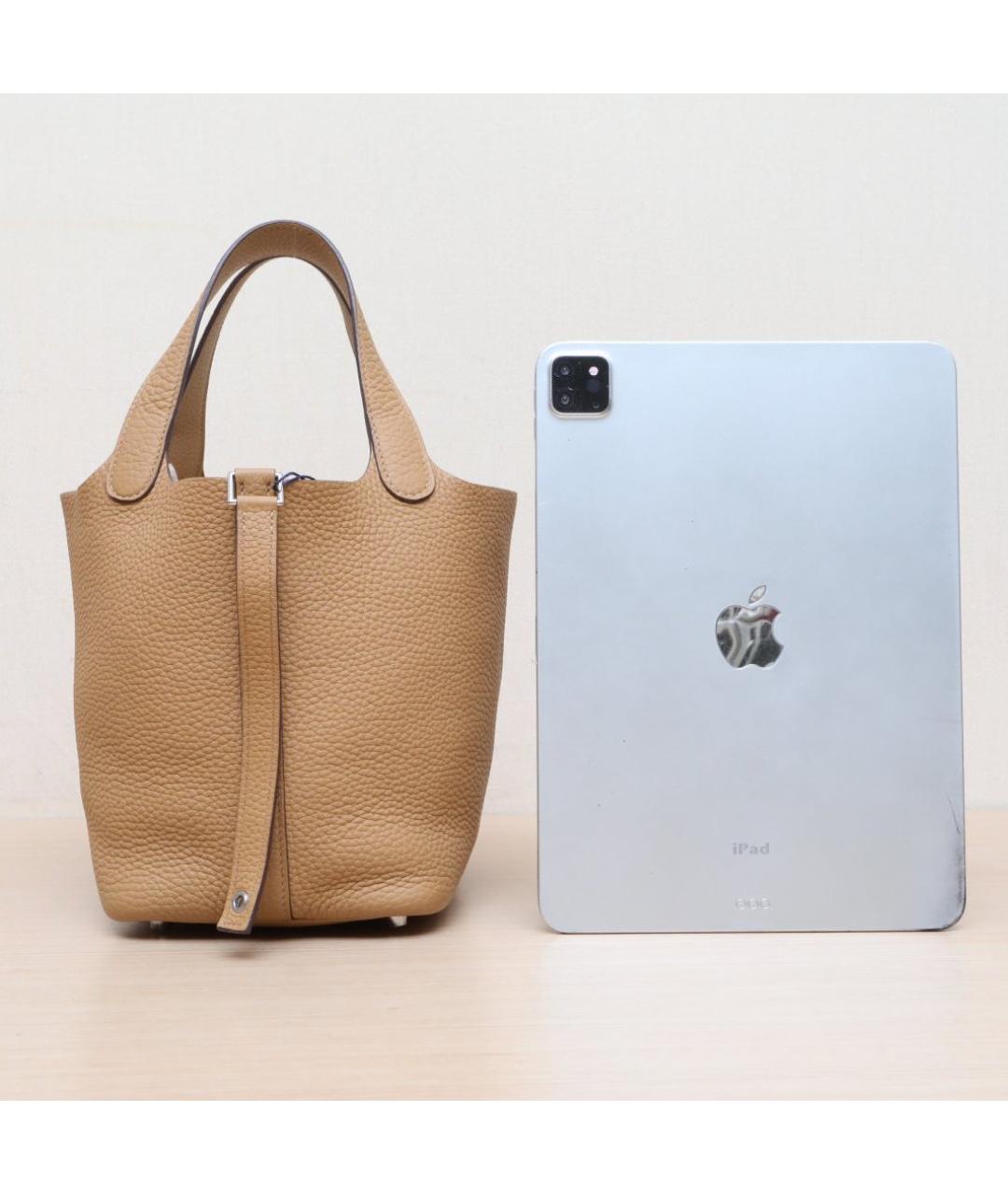 HERMES Коричневая кожаная сумка через плечо, фото 6