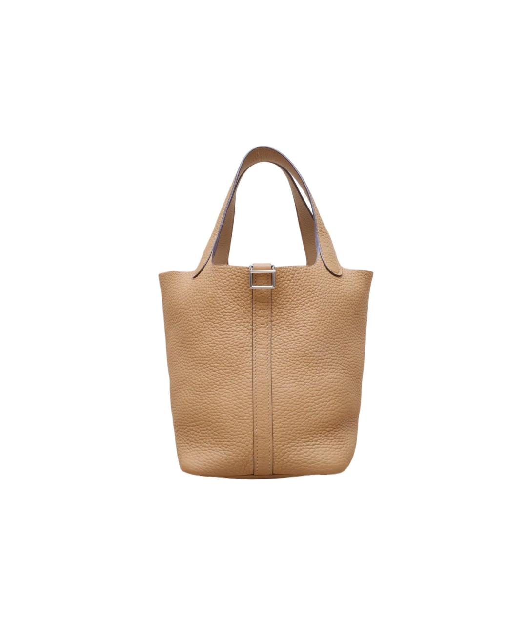 HERMES Коричневая кожаная сумка через плечо, фото 9