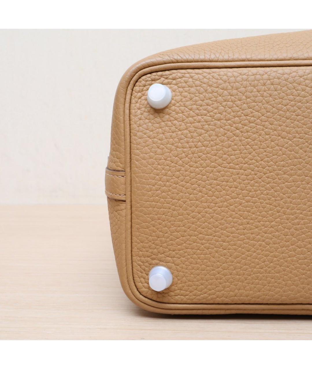 HERMES Коричневая кожаная сумка через плечо, фото 8