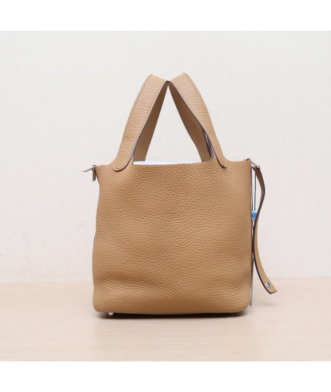 HERMES Коричневая кожаная сумка через плечо, фото 4