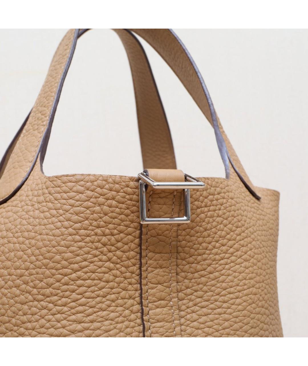 HERMES Коричневая кожаная сумка через плечо, фото 7