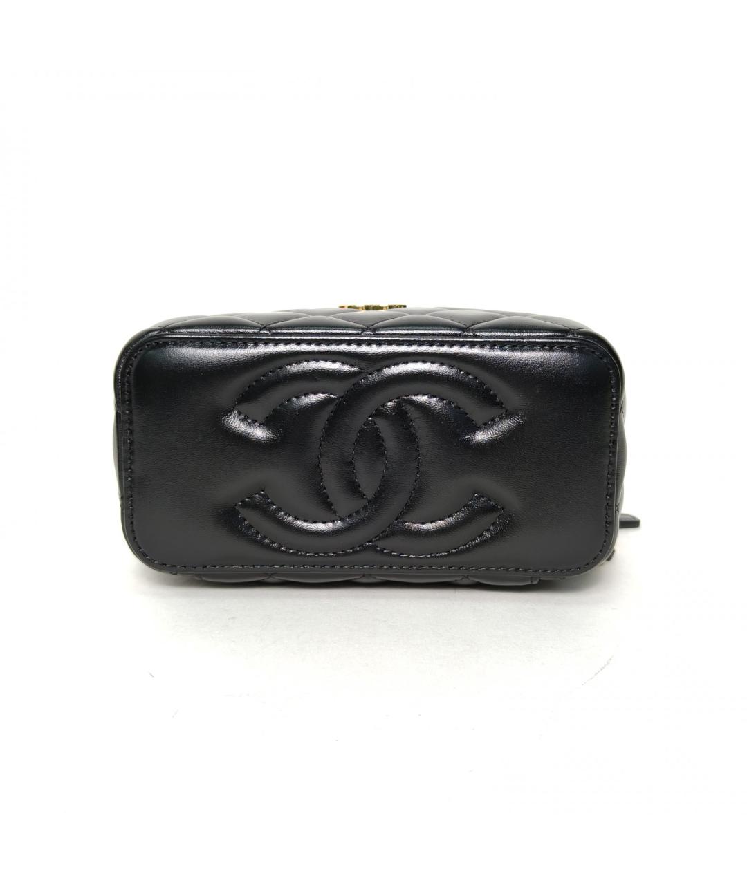 CHANEL Черная кожаная сумка через плечо, фото 5