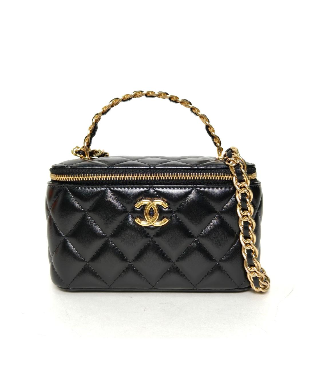 CHANEL Черная кожаная сумка через плечо, фото 2