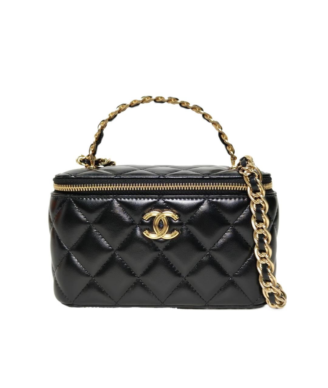 CHANEL Черная кожаная сумка через плечо, фото 1