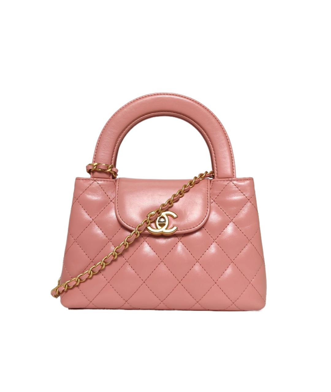 CHANEL Розовая кожаная сумка через плечо, фото 9