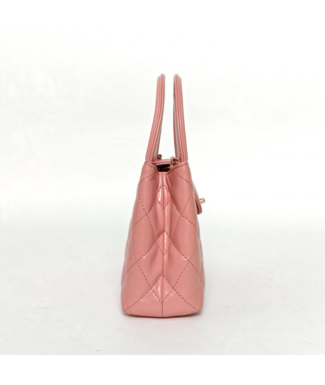CHANEL Розовая кожаная сумка через плечо, фото 3