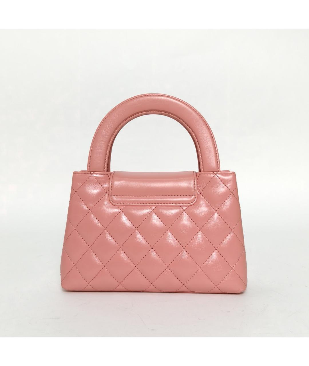 CHANEL Розовая кожаная сумка через плечо, фото 4