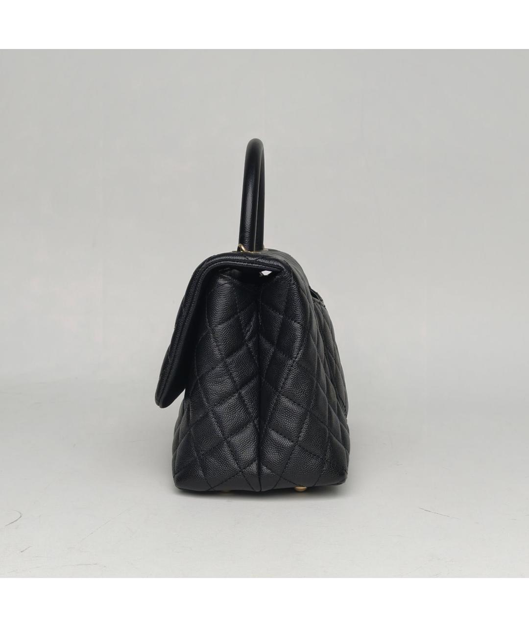 CHANEL Черная кожаная сумка через плечо, фото 3