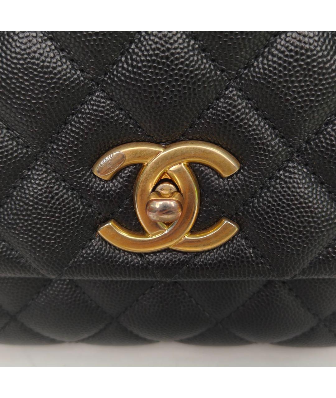 CHANEL Черная кожаная сумка через плечо, фото 7