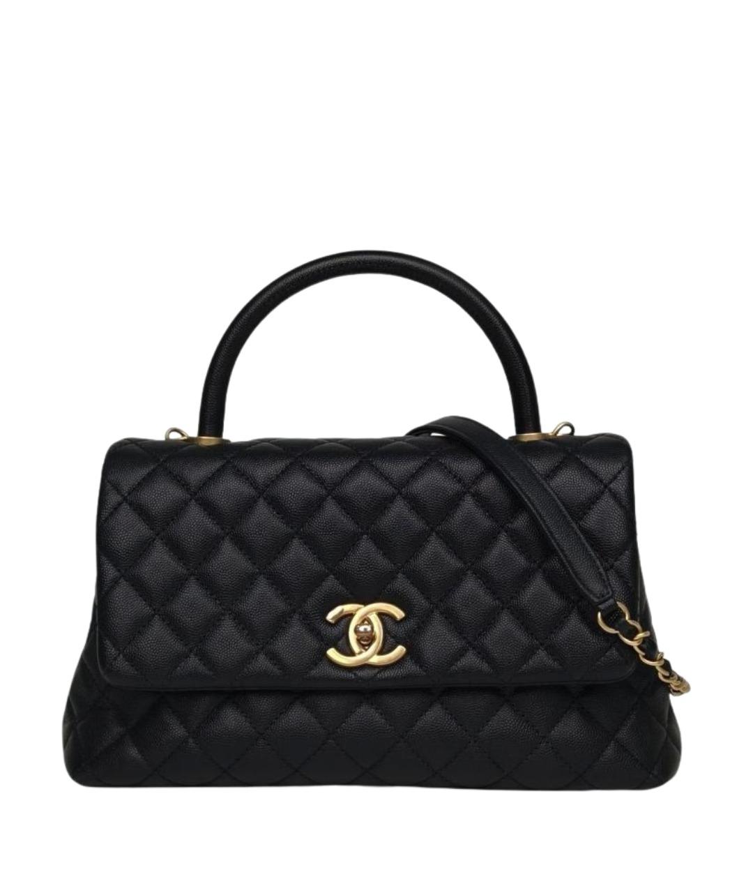 CHANEL Черная кожаная сумка через плечо, фото 1