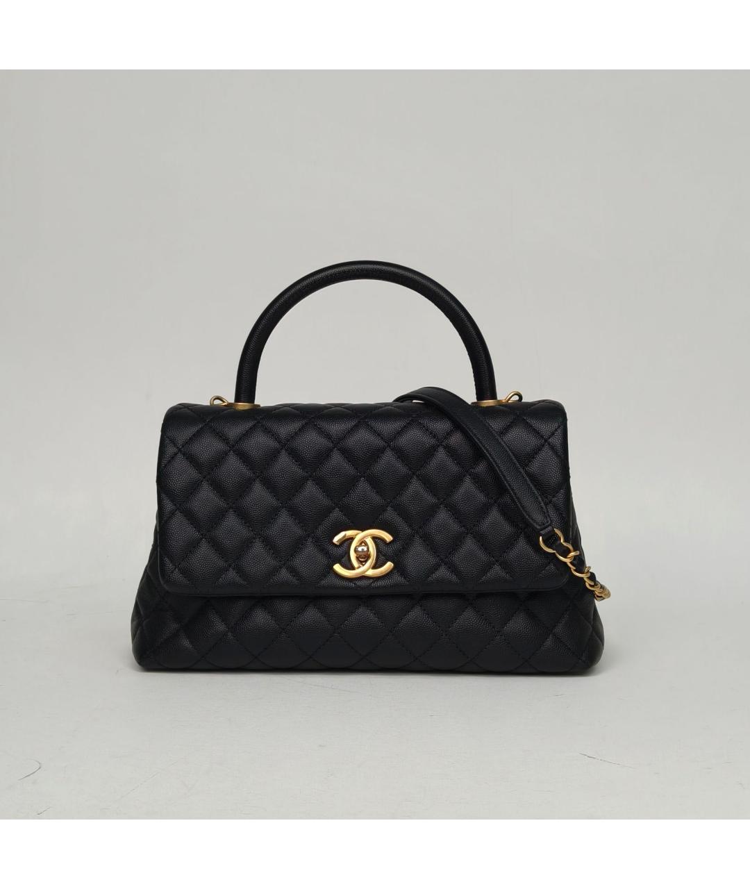 CHANEL Черная кожаная сумка через плечо, фото 2