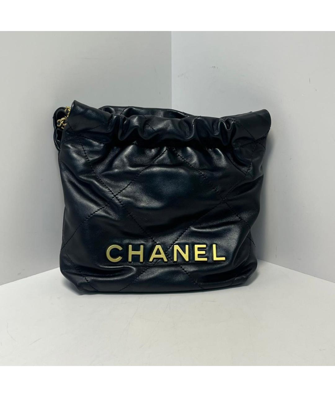 CHANEL Черная кожаная сумка тоут, фото 9