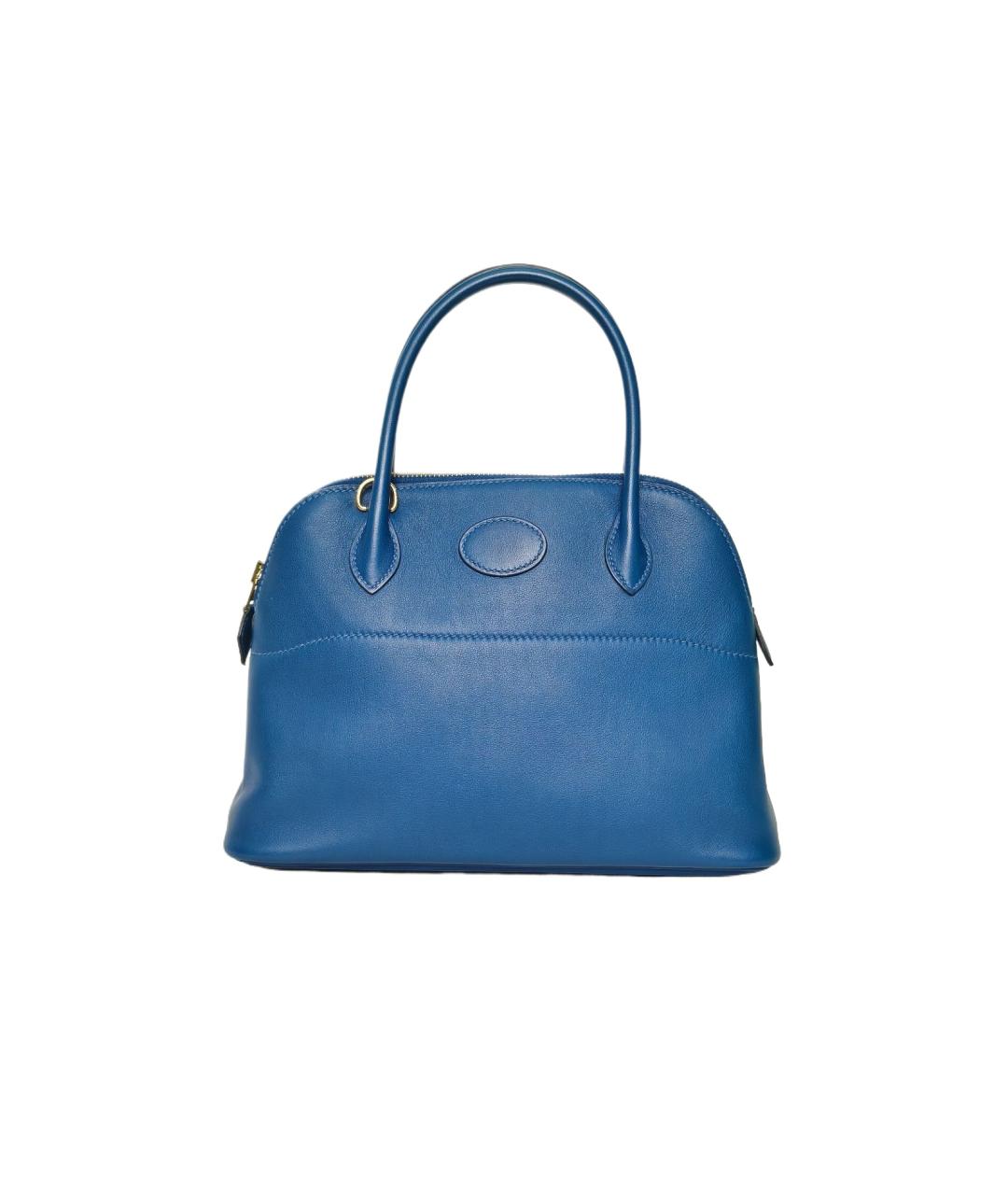 HERMES Синяя кожаная сумка через плечо, фото 9