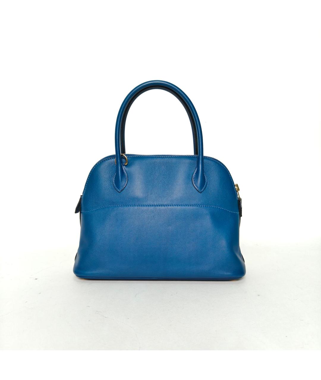 HERMES Синяя кожаная сумка через плечо, фото 4