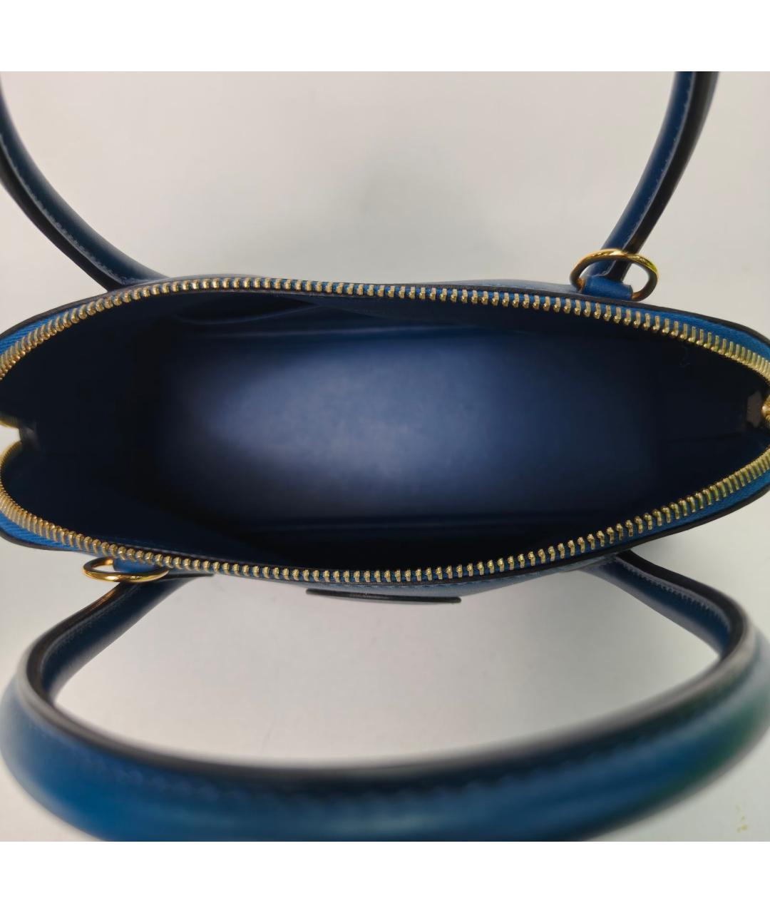 HERMES Синяя кожаная сумка через плечо, фото 7