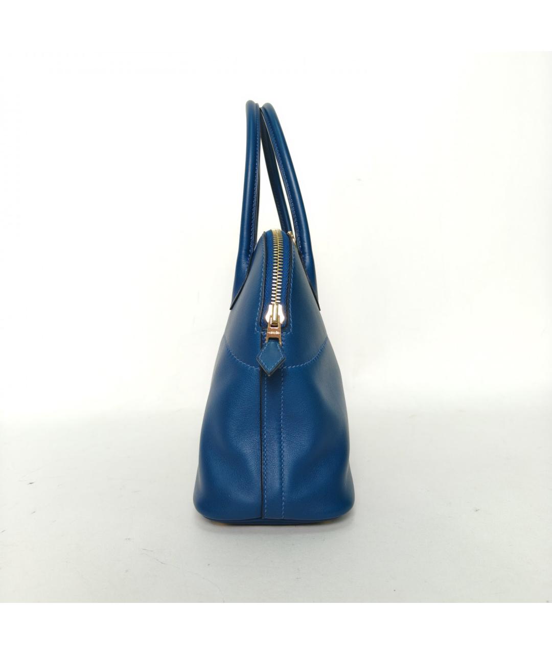 HERMES Синяя кожаная сумка через плечо, фото 5